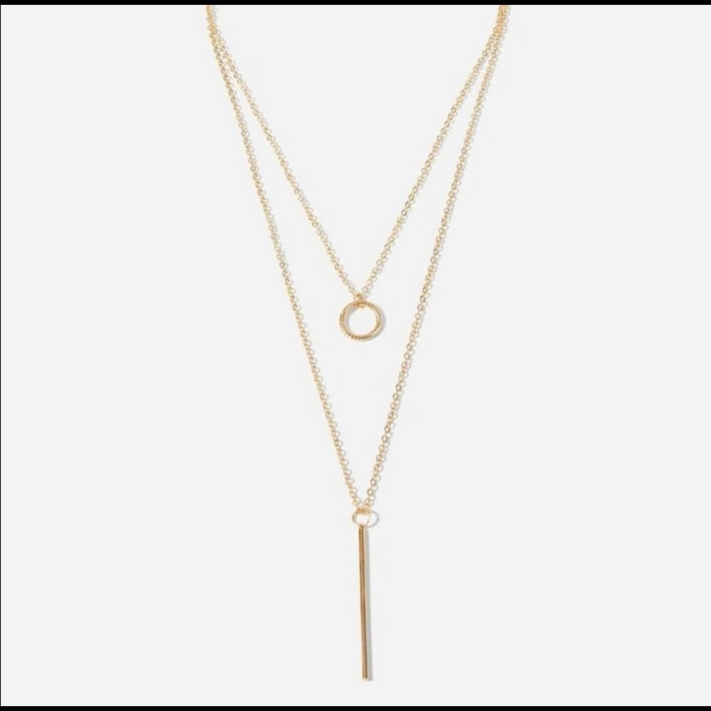 🆕 Bar and Circle layered necklace